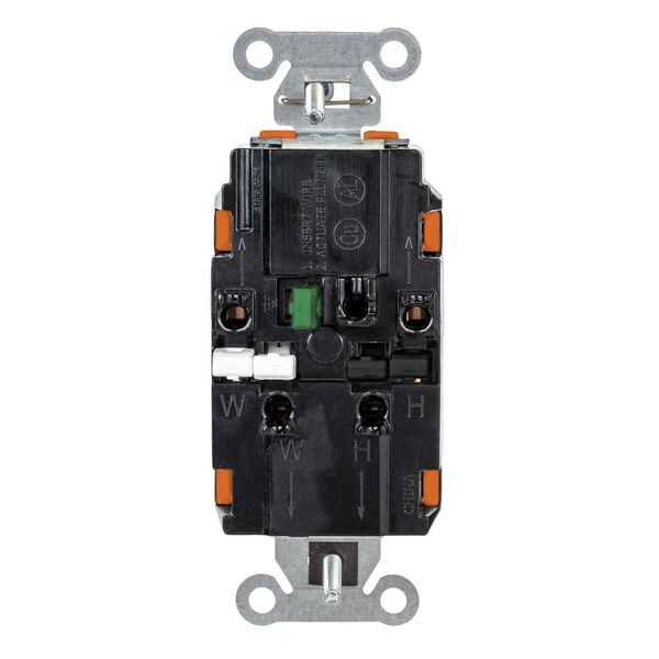 Hubbell Receptacle, 1/2 hp, 125V AC, NEMA 5-15R - 5252STO