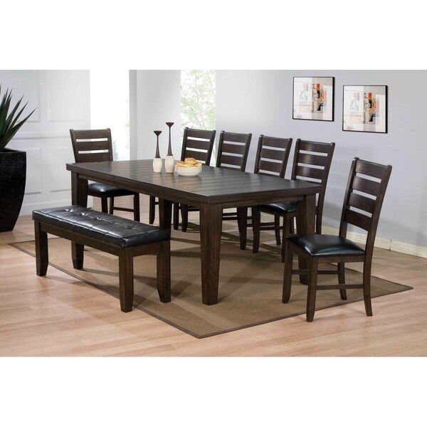 Salle De Bain Usa Maple Veneer with Rubber Wood Dining Table - Espresso - SA3699880