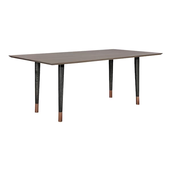 Armen Living Turin Rustic 2 piece set with Dining Table and Sideboard in Black Brushed - SETTNDIBL2A