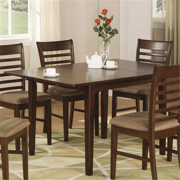 East West Furniture MT-MAH Milan rectangular Table with 12 in. butterfly leaf- Mahogany - MLT-MAH-T