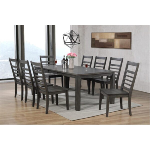 Fine-Line Shades of Gray Dining Set 9 Piece - FI3751306