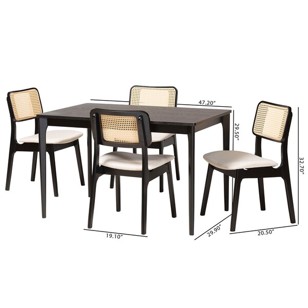 Baxton Studio 47.2" W X 29.5" L X 29.9" H - 234-13296-13281-ZORO