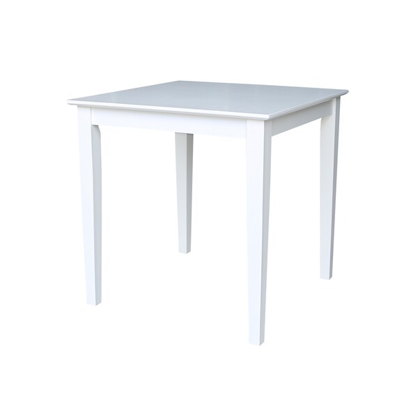 International Concepts Square 30 in x 30 in Dining Table with 2 Chairs, White, 30 in W, 30 in L, 30 in H, Wood, White - K08-3030-C61-2