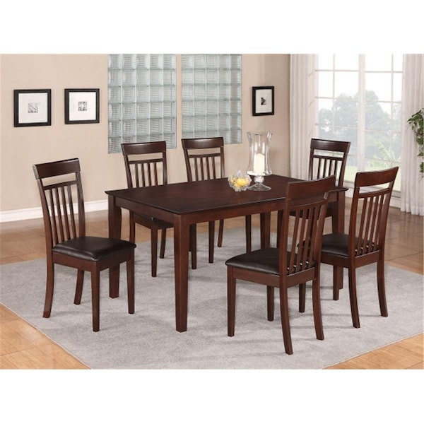 East West Furniture 5 Piece Dining Table Set For 4 Set- Dining Room Table and 4 Dining Chairs - CAP5S-MAH-LC