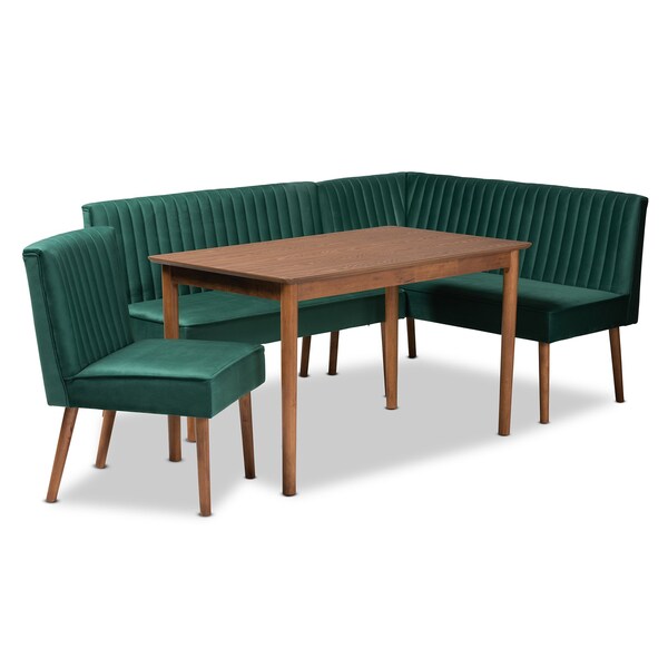 Baxton Studio 47.25 W, 27.75 H, Fabric "100% Polyester", Plywood, MDF, LVL, Foam, Rubber Wood - 214-11962-11961-9305-ZORO