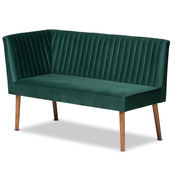 Baxton Studio 47.25 W, 27.75 H, Fabric "100% Polyester", Plywood, MDF, LVL, Foam, Rubber Wood - 214-11962-11961-9305-ZORO