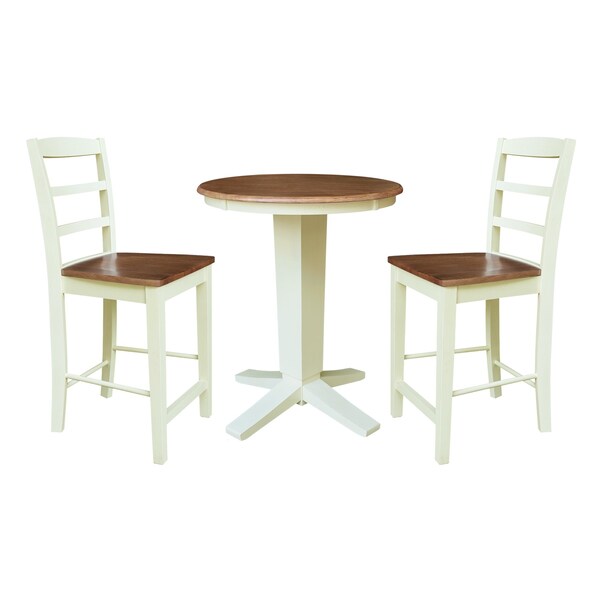 Whitewood Industries Rectangular Fixed Top Tables, 30 in W, 35.9 in L, 30 in H, Parawood, Hickory/Shell - K79-30RT-23B-S402-2