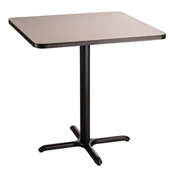 National Public Seating NPS Cafe Table, 36 Square, X Base, 36 Height - CT33636XCGY