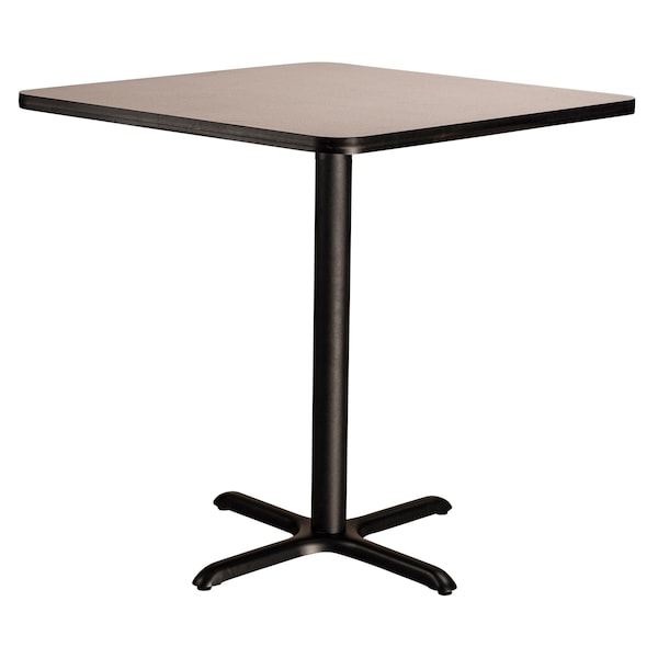 National Public Seating NPS Cafe Table, 36 Square, X Base, 36 Height - CT33636XCGY