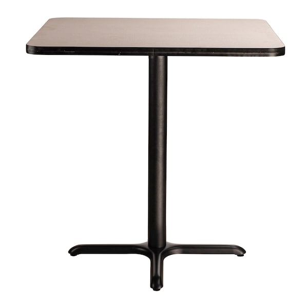 National Public Seating NPS Cafe Table, 36 Square, X Base, 36 Height - CT33636XCGY