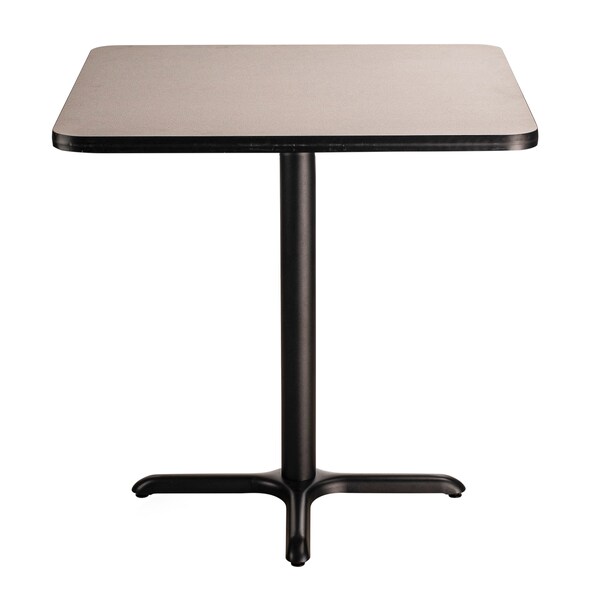National Public Seating NPS Cafe Table, 36 Square, X Base, 36 Height - CT33636XCGY