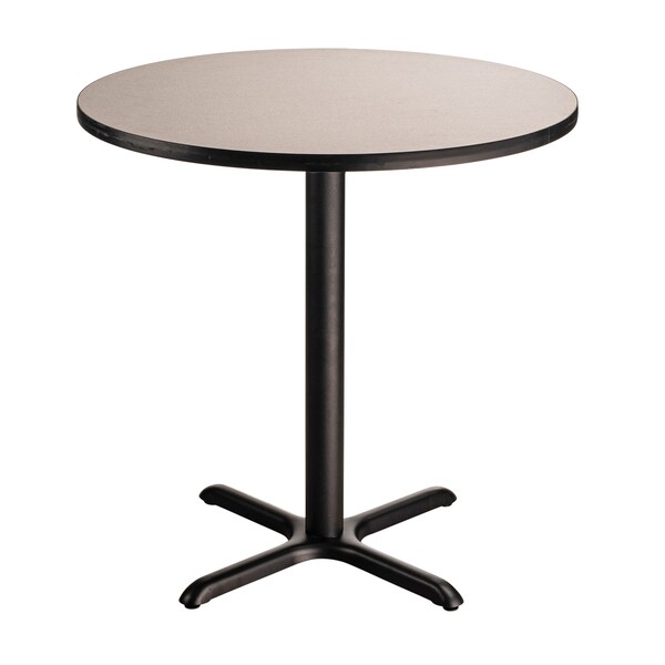 National Public Seating NPS Cafe Table, 36 Round, X Base, 36 Height - CT13636XCGY