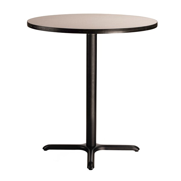 National Public Seating NPS Cafe Table, 36 Round, X Base, 36 Height - CT13636XCGY