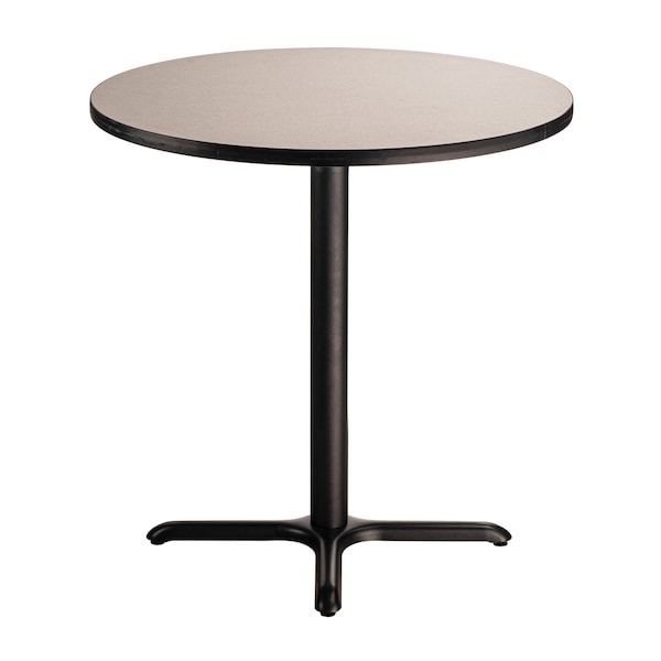 National Public Seating NPS Cafe Table, 36 Round, X Base, 36 Height - CT13636XCGY