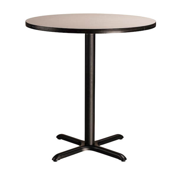 National Public Seating NPS Cafe Table, 36 Round, X Base, 36 Height - CT13636XCGY