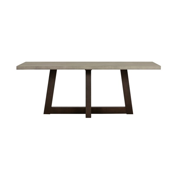Armen Living Elodie Gray Concrete and Dark Gray Oak Rectangle Dining Table - LCELDICCGR