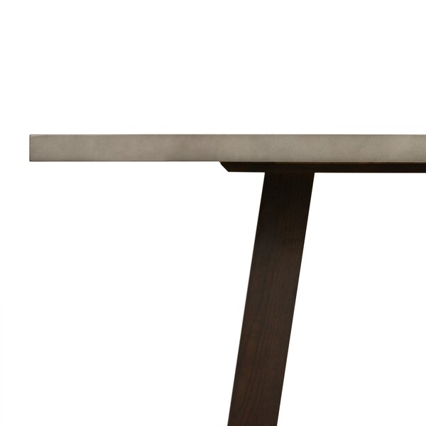 Armen Living Elodie Gray Concrete and Dark Gray Oak Rectangle Dining Table - LCELDICCGR