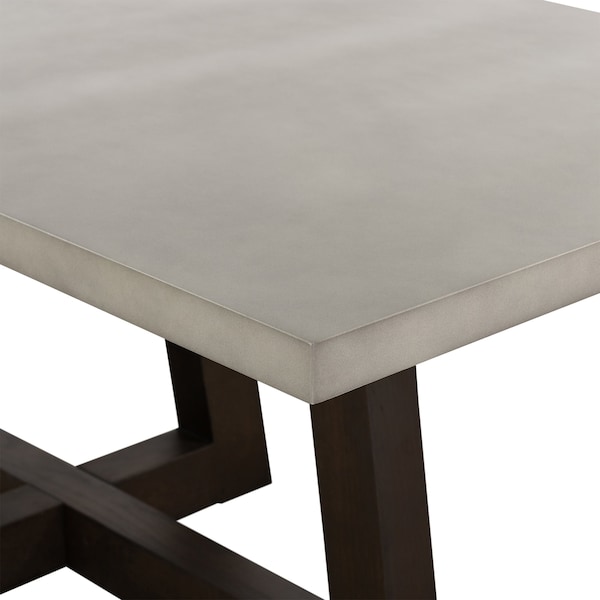 Armen Living Elodie Gray Concrete and Dark Gray Oak Rectangle Dining Table - LCELDICCGR