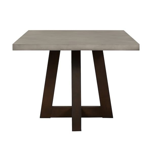 Armen Living Elodie Gray Concrete and Dark Gray Oak Rectangle Dining Table - LCELDICCGR