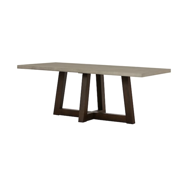 Armen Living Elodie Gray Concrete and Dark Gray Oak Rectangle Dining Table - LCELDICCGR
