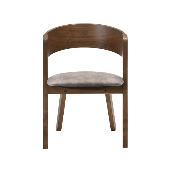 Armen Living Venus and Jackie 5 Piece Walnut and Marble Round Dining Set - SETVEDIWA5D