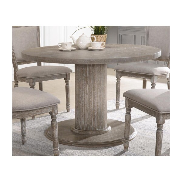 Kd Gabinetes Jessica Vintage Grey Round Dinette Table - KD2194455