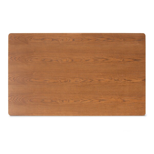 Baxton Studio Dining Nook, 47.25 W, 27.75 H, Wood, Grey/Walnut Brown - 214-11960-9305-ZORO