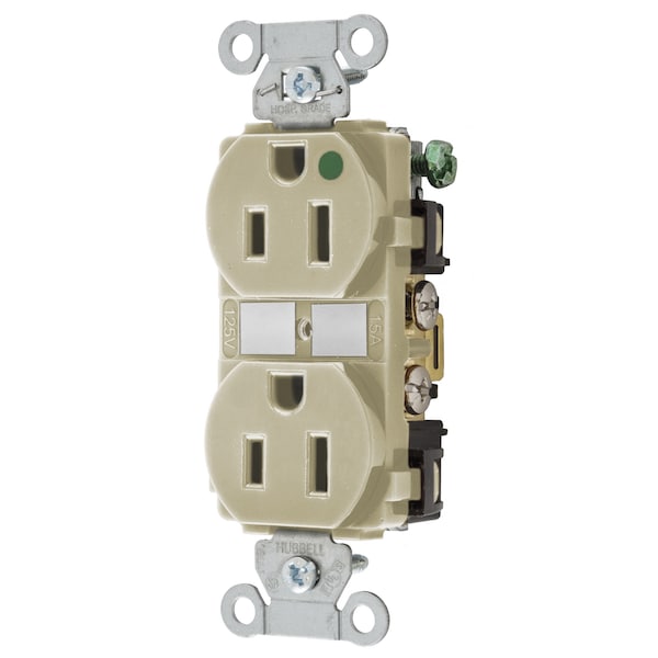 Hubbell Wiring Device-Kellems HUBBELL-PRO HG DPLX 15A/125V IV - 8200IV