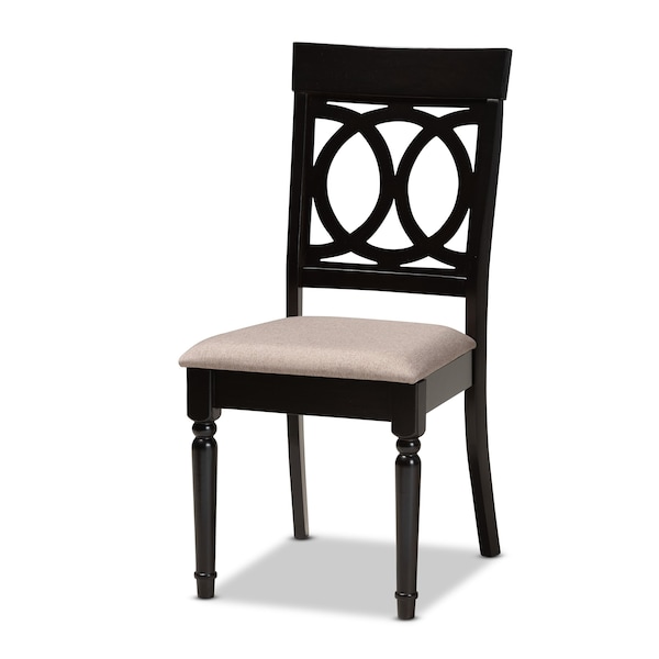 Baxton Studio Jessie Modern and Contemporary Sand Fabric and Dark Brown Finished Wood 7-Piece Dining Set - 174-10537-10894-ZORO