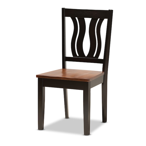 Baxton Studio Mare Modern Two-Tone Dark Brown and Walnut Brown Finished Wood 7-PC Dining Set - 177-11380-10894-ZORO