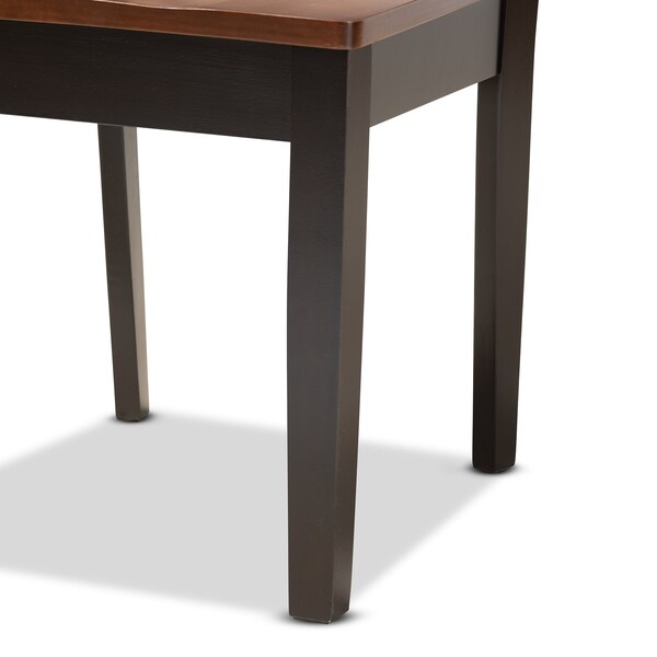 Baxton Studio Mare Modern Two-Tone Dark Brown and Walnut Brown Finished Wood 7-PC Dining Set - 177-11380-10894-ZORO