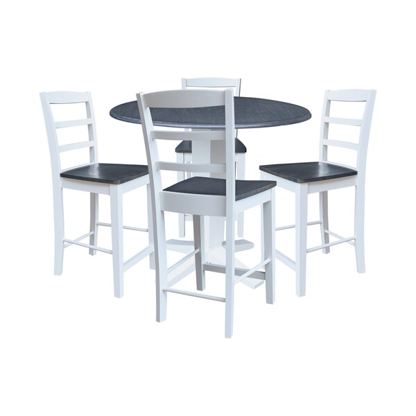 Whitewood Industries Extension Dining Tables, 45 in L, 38 in H, Parawood, 5 Piece - K05-42DPT-23-S402-4
