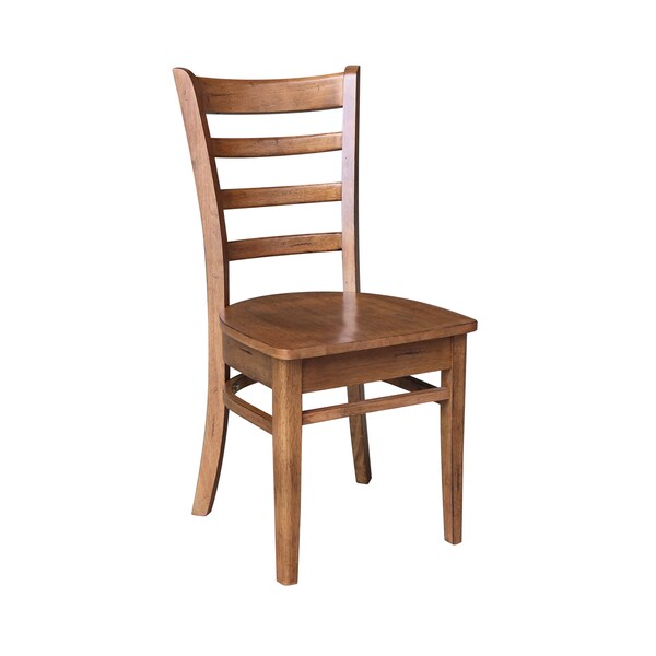 International Concepts Round 30 in Rd Top Pedestal Table, 2 Emily Chairs, Distressed Oak, 30 in W, 30 in L, 29.1 in H - K42-30RT-C617-2