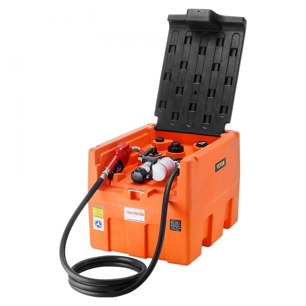 VEVOR Portable Diesel Tank 48 Gal Fuel Tank with 12V Electric Transfer Pump - BXSRYXCSSL485BGV1V9