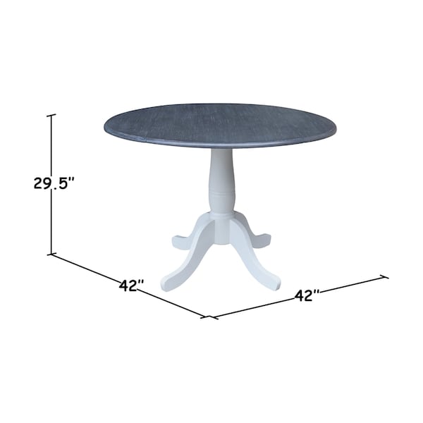 Whitewood Industries Extension Dining Tables, 45 in L, 38 in H, Parawood, 5 Piece Set - K05-42DPT-C61-4