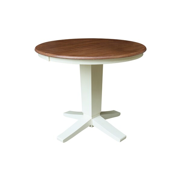 Whitewood Industries Rectangular Extension Dining Table W/ 2 Chairs, 36 in W, 30.1 in L, 48 in H, Parawood, 3 - K79-36RXT-23B-C2-2