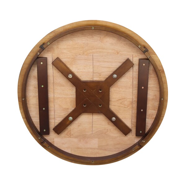 International Concepts Round 30 in Round Top Pedestal Table, 28.9 inH, Cinnamon/Espresso, 30 in W, 30 in L, 28.9 in H - K58-30RT