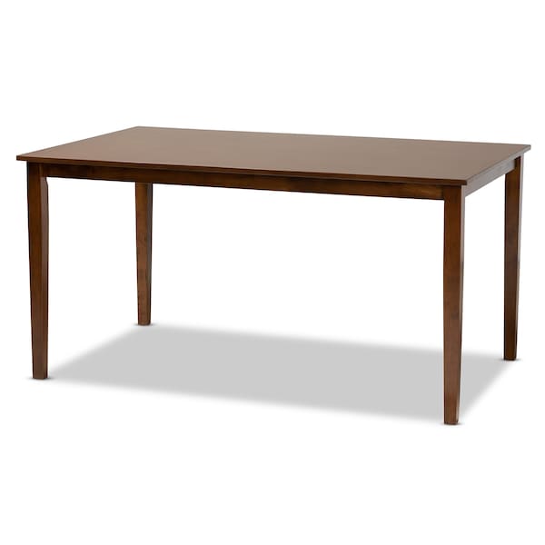 Baxton Studio Verner Modern and Contemporary Grey Fabric and Walnut Brown Finished Wood 7-Piece Dining Set - 174-10541-10520-ZORO