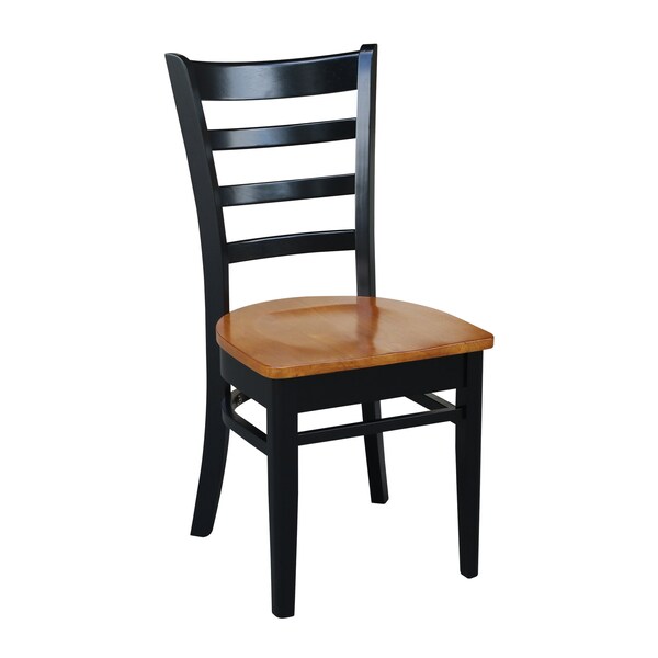 International Concepts 42 in Dual Drop Leaf Dining Table with 4 Ladder Back Dining Chairs - 5 Piece Dining Set - K46-42DP-C57-617-4