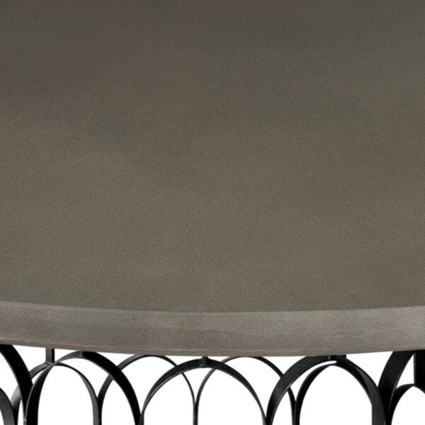 Armen Living Gatsby Concrete and Metal Round Dining Table - LCGTDICC