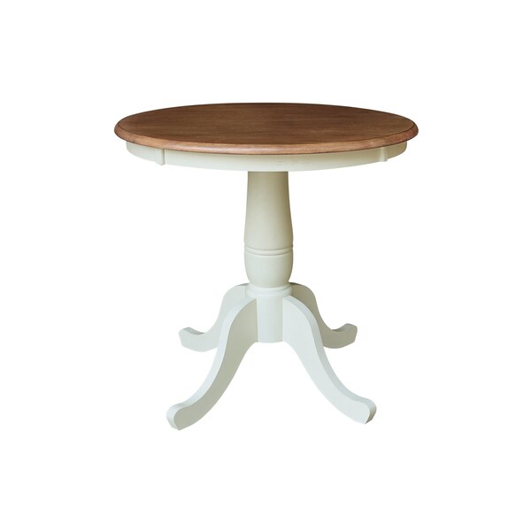 Whitewood Industries Rectangular Fixed Top Table W/ 2 Chairs, 30 in W, 29.9 in L, 30 in H, Parawood, Hickory/Shell - K79-30RT-C2-2