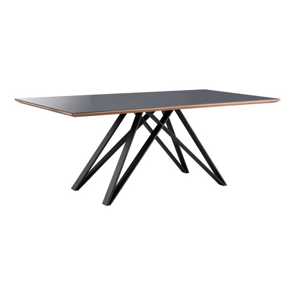 Armen Living Maine Contemporary Gray Glass 5 Piece Metal Dining Set - SETURDIMAOR