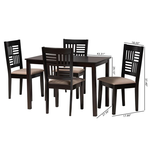 Baxton Studio 43.31" W X 29.13" L X 27.56" H - 232-13183-8026-ZORO
