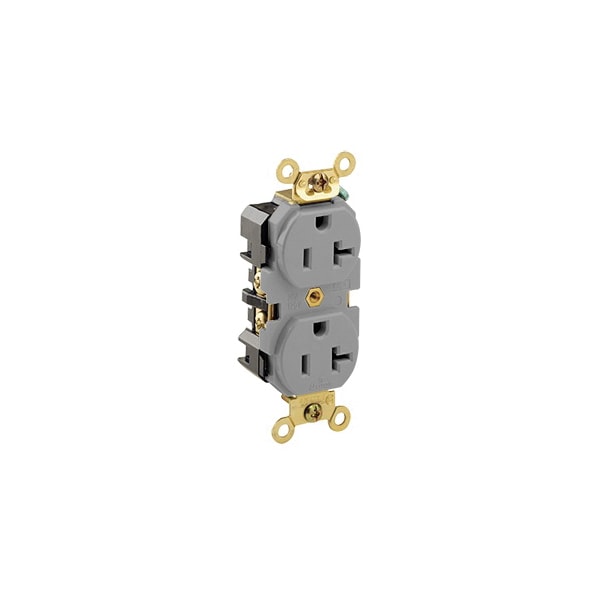 Leviton 20A Duplex Receptacle 125Vac 5-20R Gy - 5362-GY