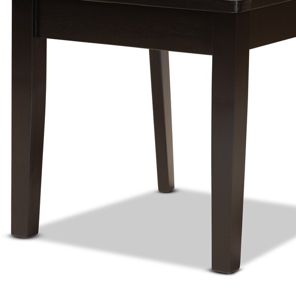 Baxton Studio Ela Modern and Contemporary Dark Brown Finished Wood 5-Piece Dining Set - 183-11430-10892-ZORO