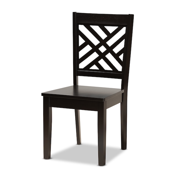 Baxton Studio Ela Modern and Contemporary Dark Brown Finished Wood 5-Piece Dining Set - 183-11430-10892-ZORO