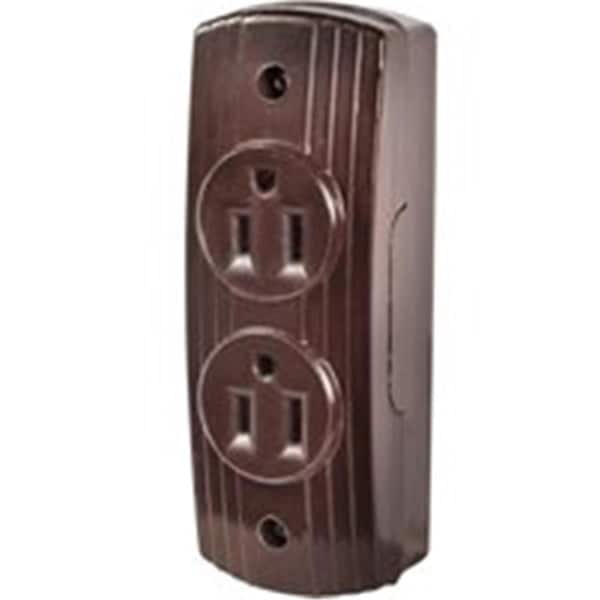 Eaton Wiring Devices Cooper Wiring 542B-BOX Surface Mount Receptacle - Brown - 7346059