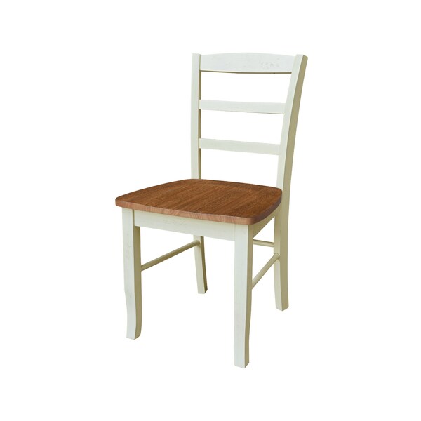 Whitewood Industries Rectangular Fixed Top Table W/ 2 Chairs, 30 in W, 29.2 in L, 30 in H, Parawood, Hickory/Shell - K79-30RT-27B-C2-2