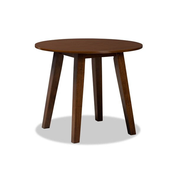 Baxton Studio Anesa Modern and Contemporary Transitional Walnut Brown Finished Wood 5-Piece Dining Set - 177-11379-10895-ZORO