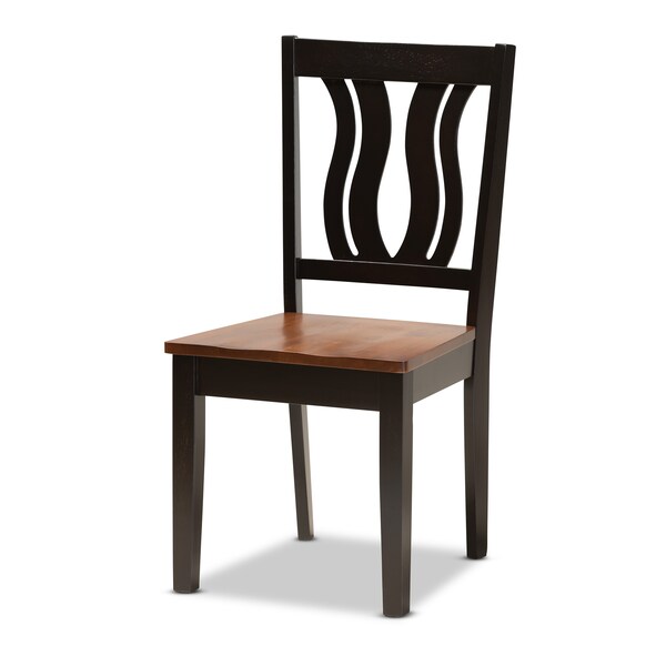 Baxton Studio Noelia Modern Two-Tone Dark Brown and Walnut Brown Finished Wood 5-PC Dining Set - 177-11380-10900-ZORO